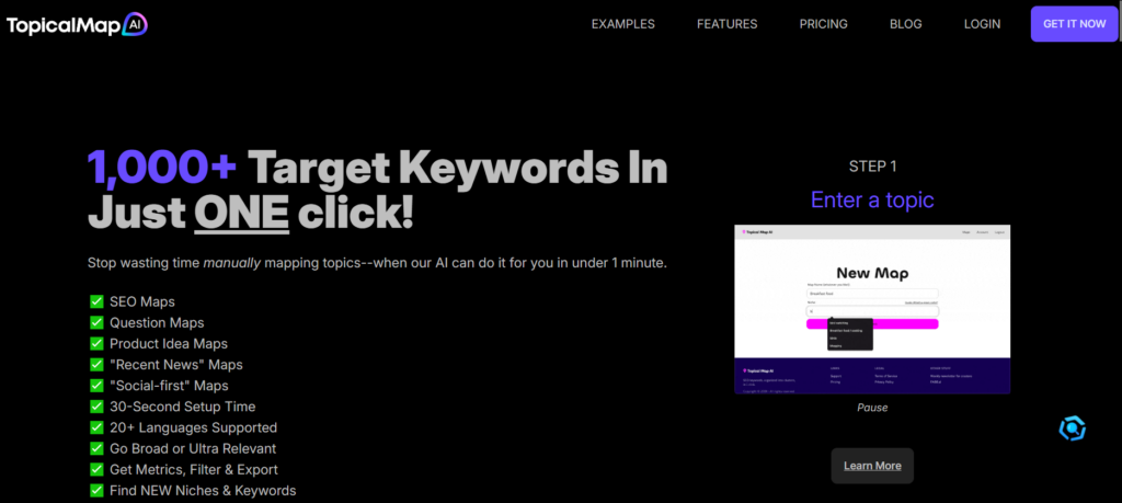 Topical Map AI Home Page 